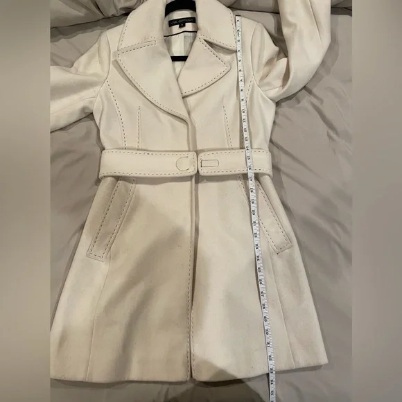 Women’s Via Spiga Peacoat, White Size 6 - Picture 15 of 16